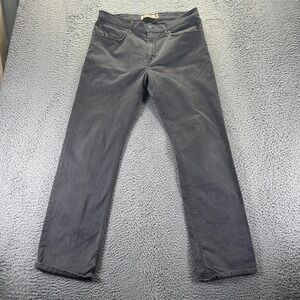 Wrangler Flex Jeans Mens 35x32 Black Denim Cotton Straight Leg Slim Fit Workwear
